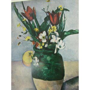 Vintage Paul Cezanne Tulips and Apples Print 53377